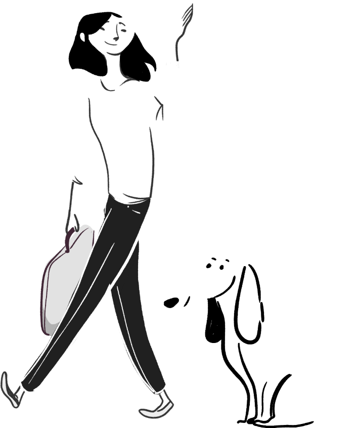 Woman with a dog